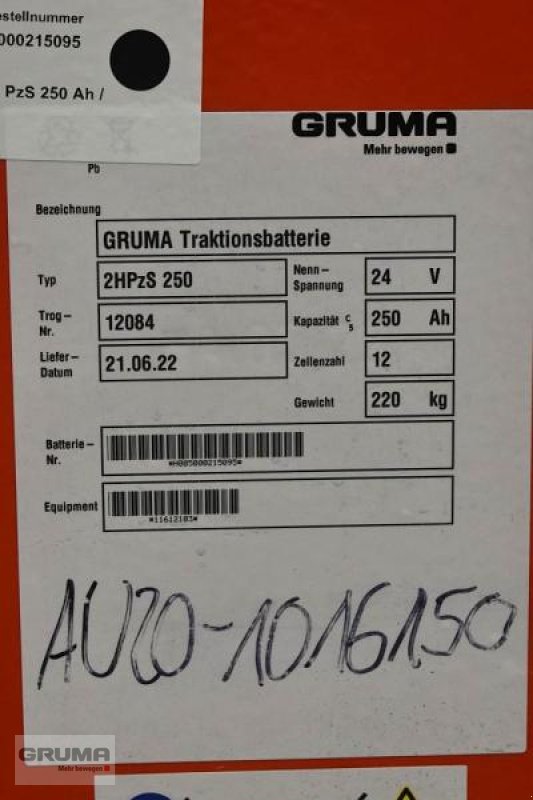Sonstige Teile του τύπου Gruma 24 Volt 2 PzS 250 Ah, Gebrauchtmaschine σε Friedberg-Derching (Φωτογραφία 4)