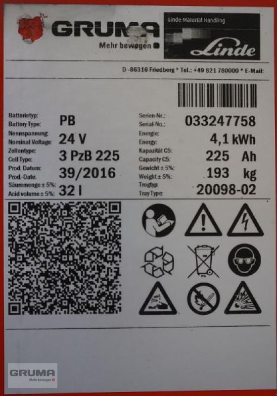 Sonstige Teile tip Gruma 24 Volt 3 PzB 225 Ah, Gebrauchtmaschine in Friedberg-Derching (Poză 5)