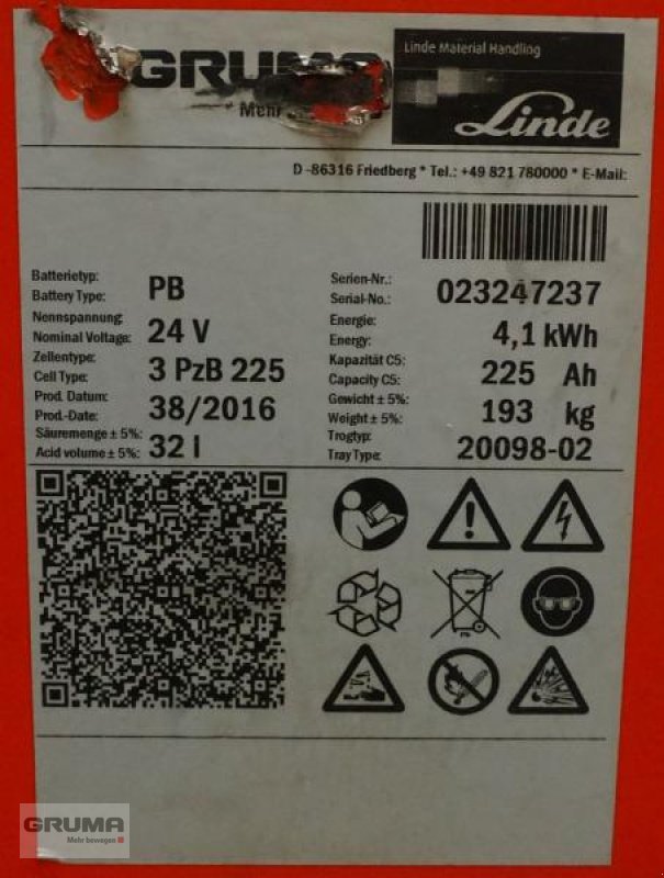 Sonstige Teile Türe ait Gruma 24 Volt 3 PzB 225 Ah, Gebrauchtmaschine içinde Friedberg-Derching (resim 4)
