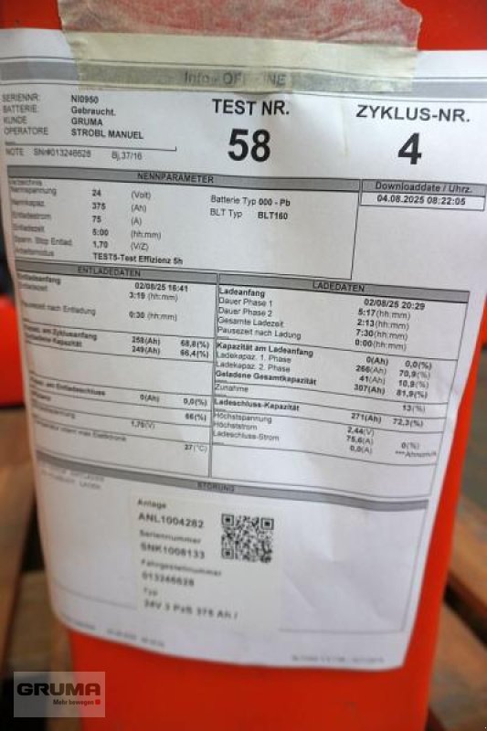 Sonstige Teile typu Gruma 24 Volt 3 PzS 375 Ah, Gebrauchtmaschine v Friedberg-Derching (Obrázek 5)