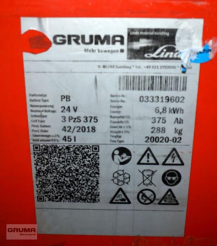 Sonstige Teile Türe ait Gruma 24 Volt 3 PzS 375 Ah, Gebrauchtmaschine içinde Friedberg-Derching (resim 5)