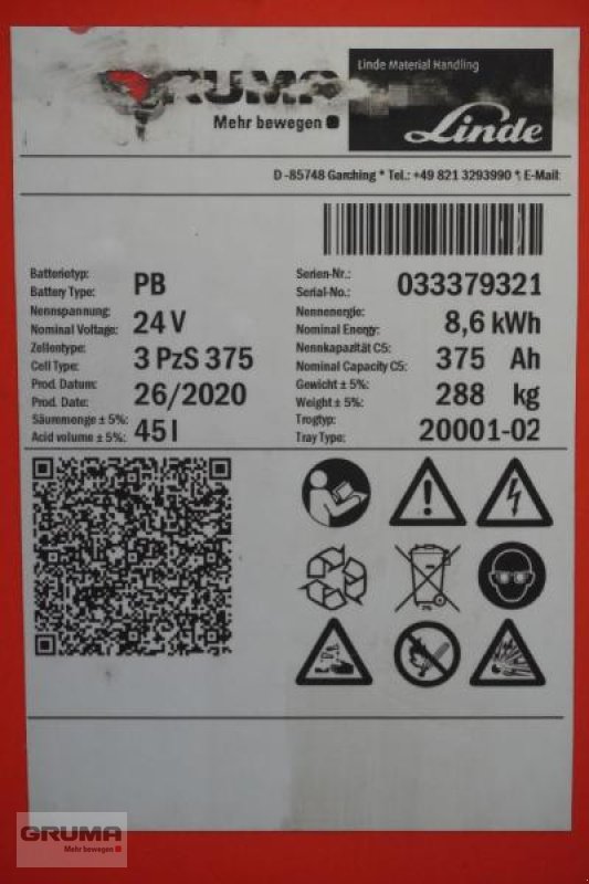 Sonstige Teile typu Gruma 24 Volt 3 PzS 375 Ah, Gebrauchtmaschine v Friedberg-Derching (Obrázek 5)