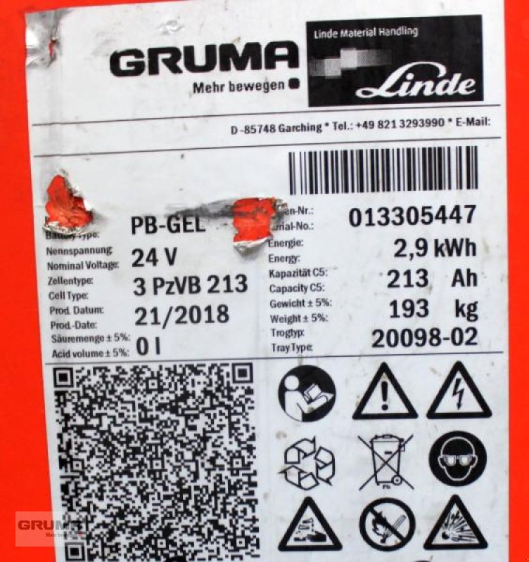 Sonstige Teile typu Gruma 24 Volt 3 PzV 213 Ah, Gebrauchtmaschine v Friedberg-Derching (Obrázek 5)