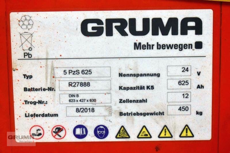 Sonstige Teile typu Gruma 24 Volt 5 PzS 625 Ah, Gebrauchtmaschine v Friedberg-Derching (Obrázek 5)