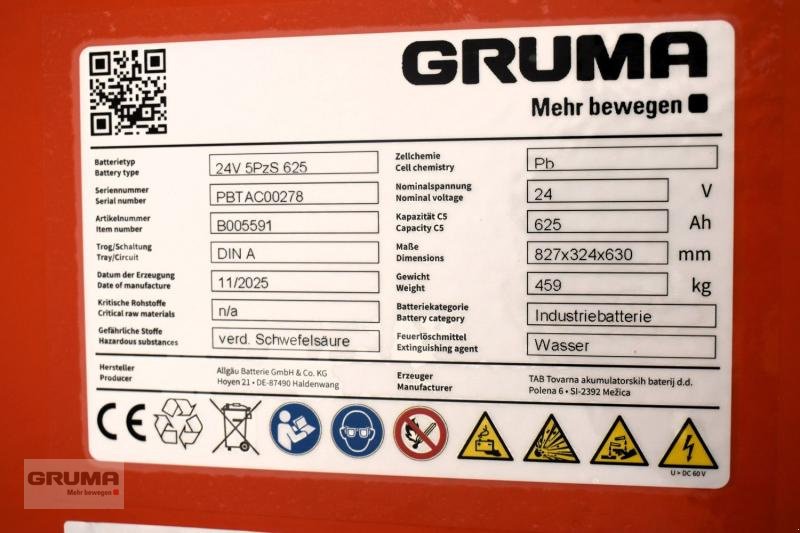 Sonstige Teile van het type Gruma 24 Volt 5 PzS 625 Ah, Gebrauchtmaschine in Friedberg-Derching (Foto 5)