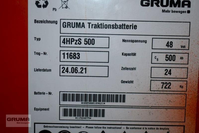 Sonstige Teile typu Gruma 48 Volt 4 PzS 500 Ah, Gebrauchtmaschine v Friedberg-Derching (Obrázek 5)