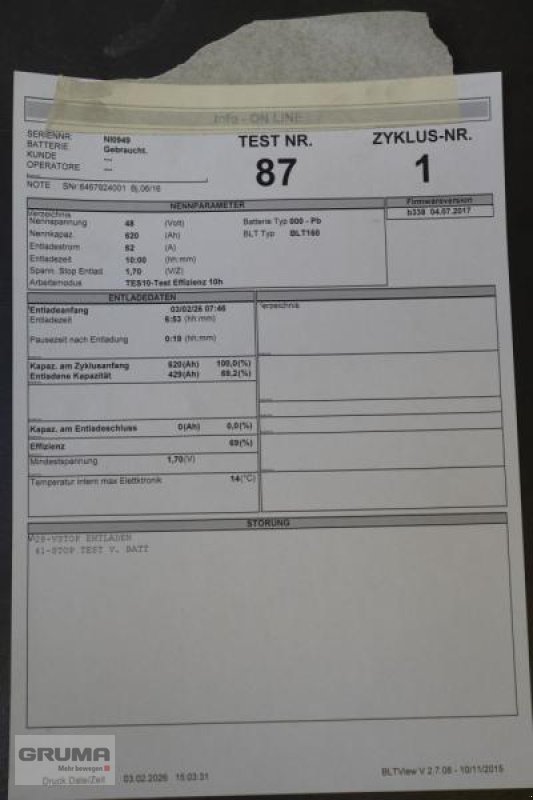 Sonstige Teile typu Gruma 48 Volt 4 PzS 620 Ah, Gebrauchtmaschine v Friedberg-Derching (Obrázek 6)