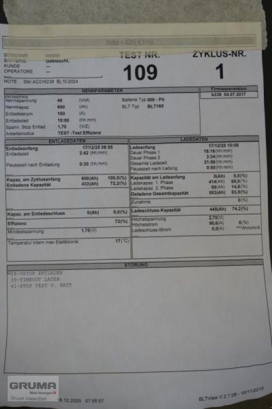 Sonstige Teile типа Gruma 48 Volt 5 PzS 600 Ah, Gebrauchtmaschine в Friedberg-Derching (Фотография 6)