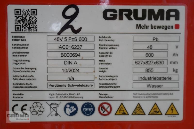 Sonstige Teile tip Gruma 48 Volt 5 PzS 600 Ah, Gebrauchtmaschine in Friedberg-Derching (Poză 5)
