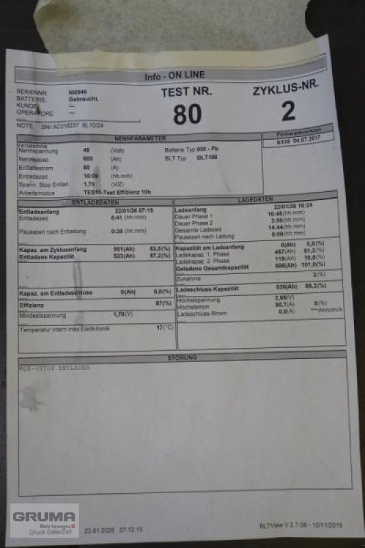 Sonstige Teile tip Gruma 48 Volt 5 PzS 600 Ah, Gebrauchtmaschine in Friedberg-Derching (Poză 6)