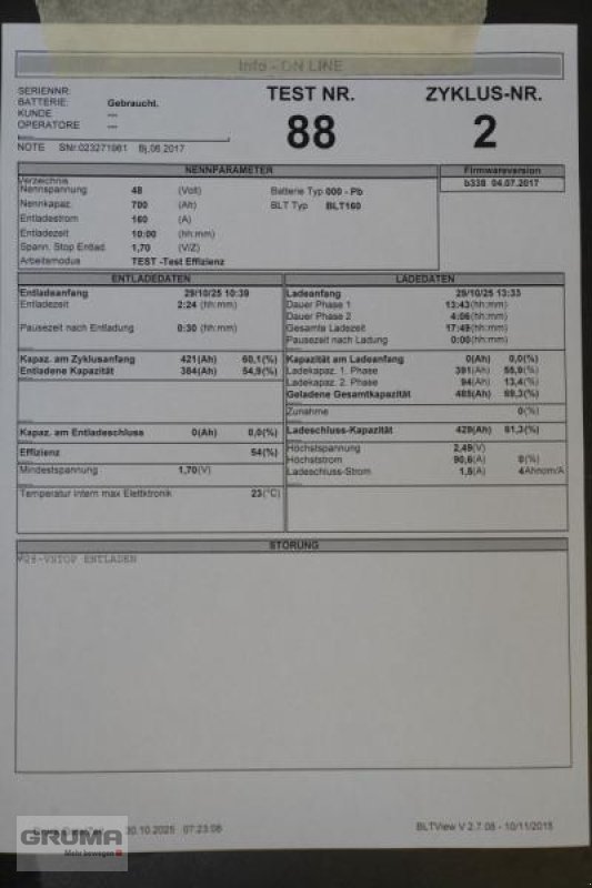 Sonstige Teile Türe ait Gruma 48 Volt 5 PzS 700 Ah, Gebrauchtmaschine içinde Friedberg-Derching (resim 6)