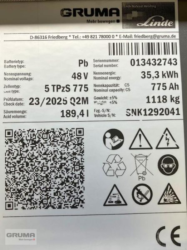 Sonstige Teile typu Gruma 48 Volt 5 PzS 775 Ah, Gebrauchtmaschine v Friedberg-Derching (Obrázek 5)