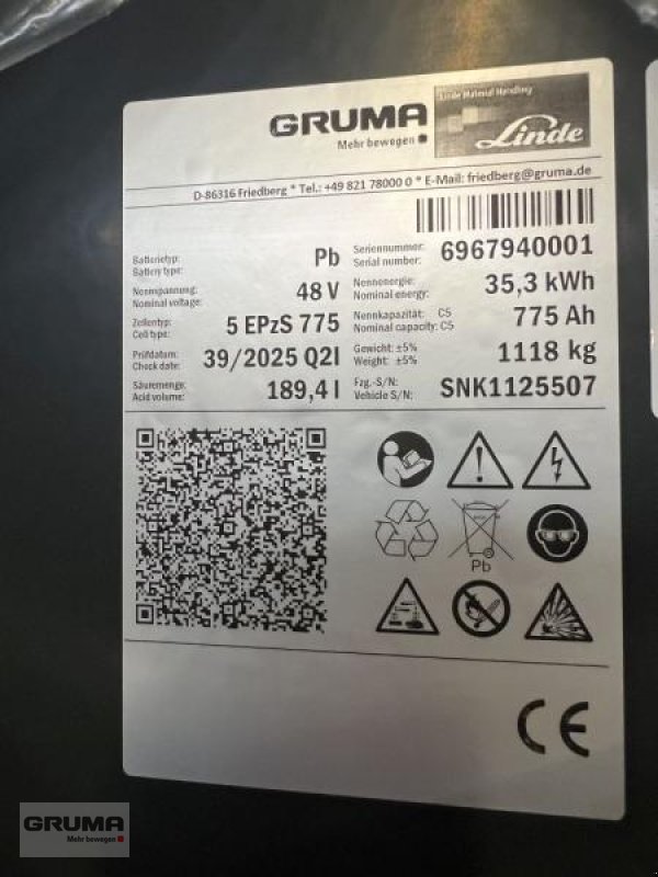 Sonstige Teile Türe ait Gruma 48 Volt 5 PzS 775 Ah, Gebrauchtmaschine içinde Friedberg-Derching (resim 5)