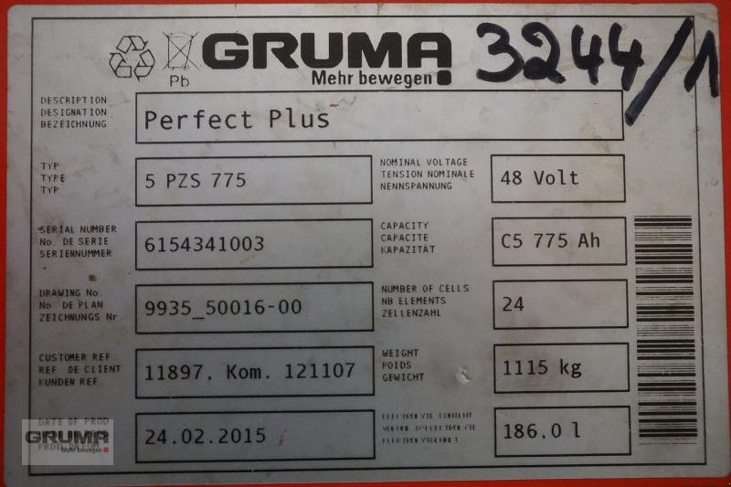 Sonstige Teile des Typs Gruma 48 Volt 5 PzS 775 Ah, Gebrauchtmaschine in Friedberg-Derching (Bild 5)