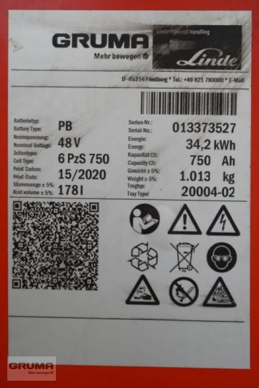 Sonstige Teile des Typs Gruma 48 Volt 6 PzS 750 Ah, Gebrauchtmaschine in Friedberg-Derching (Bild 5)