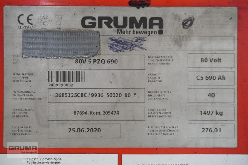 Sonstige Teile of the type Gruma 80 Volt 5 PzQ 690 Ah, Gebrauchtmaschine in Friedberg-Derching (Picture 6)