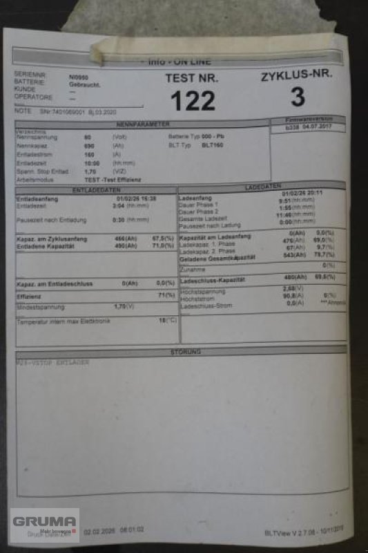 Sonstige Teile типа Gruma 80 Volt 5 PzQ 690 Ah, Gebrauchtmaschine в Friedberg-Derching (Фотография 7)