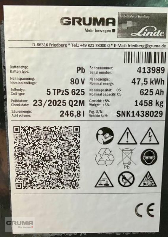 Sonstige Teile Türe ait Gruma 80 Volt 5 PzS 625 Ah, Gebrauchtmaschine içinde Friedberg-Derching (resim 5)