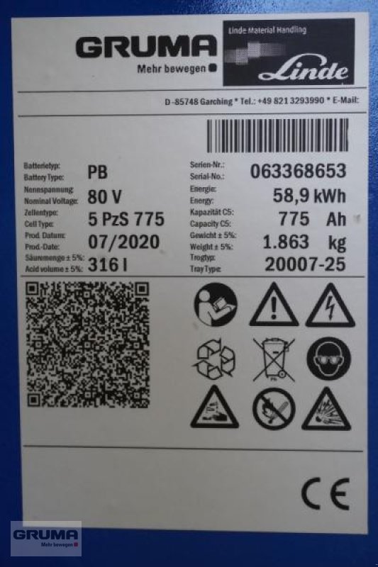 Sonstige Teile of the type Gruma 80 Volt 5 PzS 775 Ah, Gebrauchtmaschine in Friedberg-Derching (Picture 5)