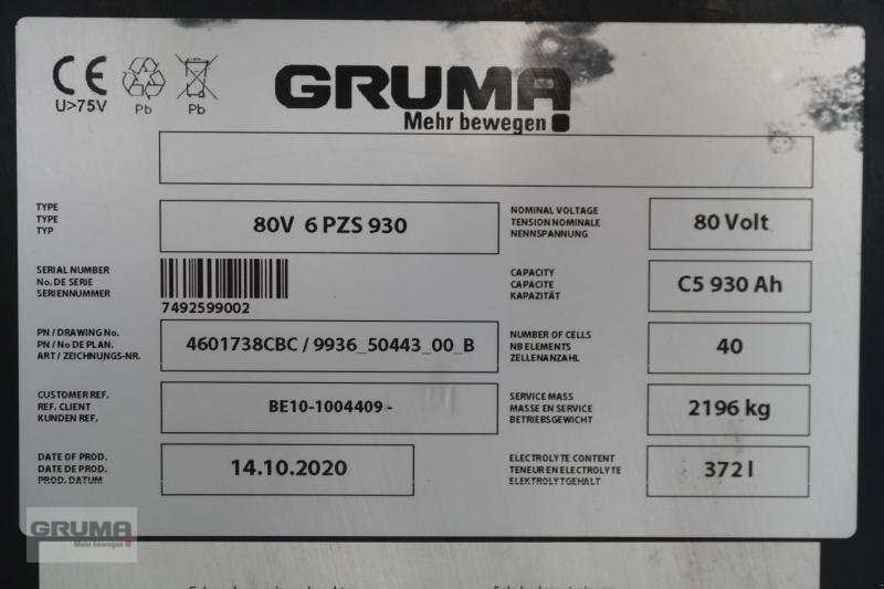 Sonstige Teile of the type Gruma 80 Volt 6 PzS 930 Ah, Gebrauchtmaschine in Friedberg-Derching (Picture 6)