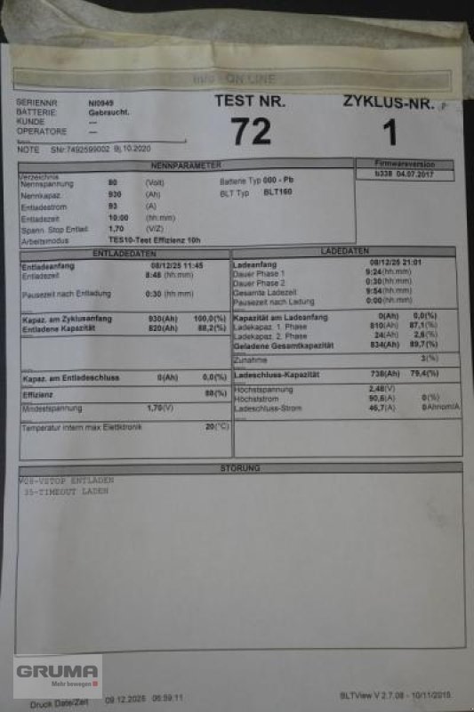 Sonstige Teile of the type Gruma 80 Volt 6 PzS 930 Ah, Gebrauchtmaschine in Friedberg-Derching (Picture 7)