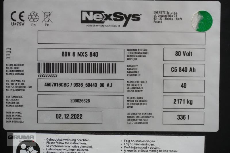 Sonstige Teile typu Hawker 80 Volt 6 NXS 840 Ah, Gebrauchtmaschine v Friedberg-Derching (Obrázek 6)