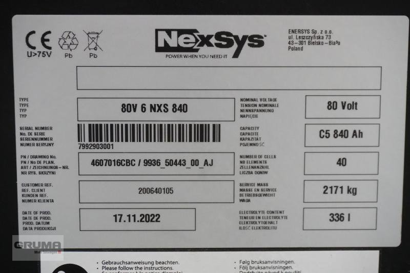 Sonstige Teile des Typs Hawker 80 Volt 6 NXS 840 Ah, Gebrauchtmaschine in Friedberg-Derching (Bild 5)