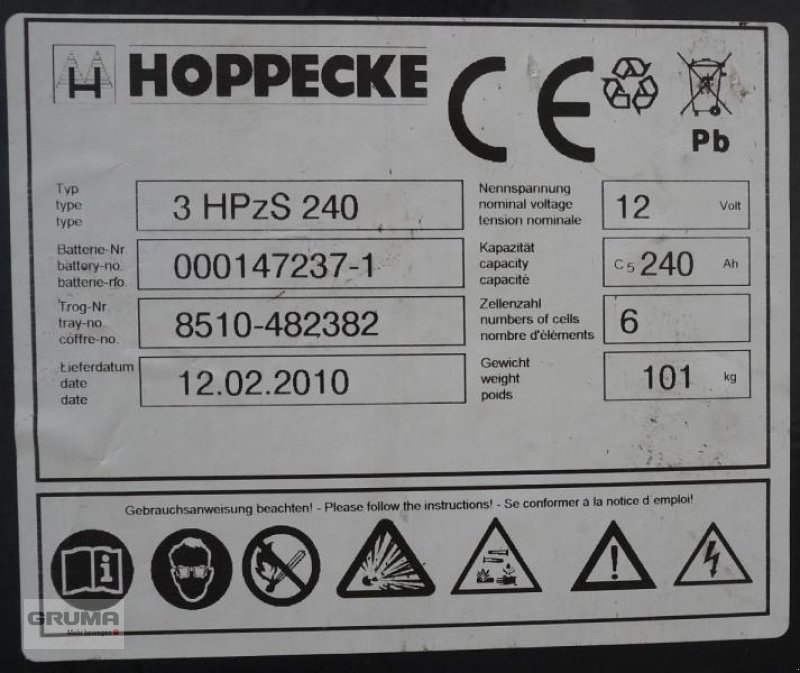 Sonstige Teile του τύπου Hoppecke  24 Volt 3 PzS 240 Ah, Gebrauchtmaschine σε Friedberg-Derching (Φωτογραφία 5)