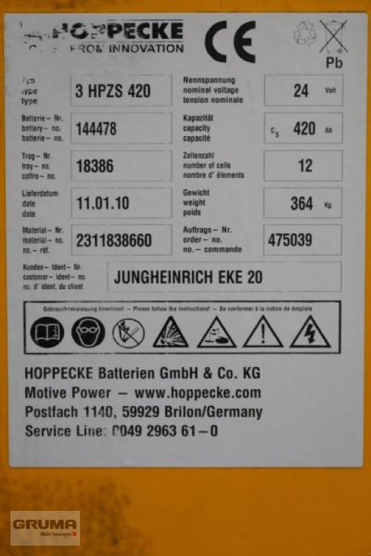 Sonstige Teile typu Hoppecke  24 Volt 3 PzS 420 Ah, Gebrauchtmaschine v Friedberg-Derching (Obrázek 5)