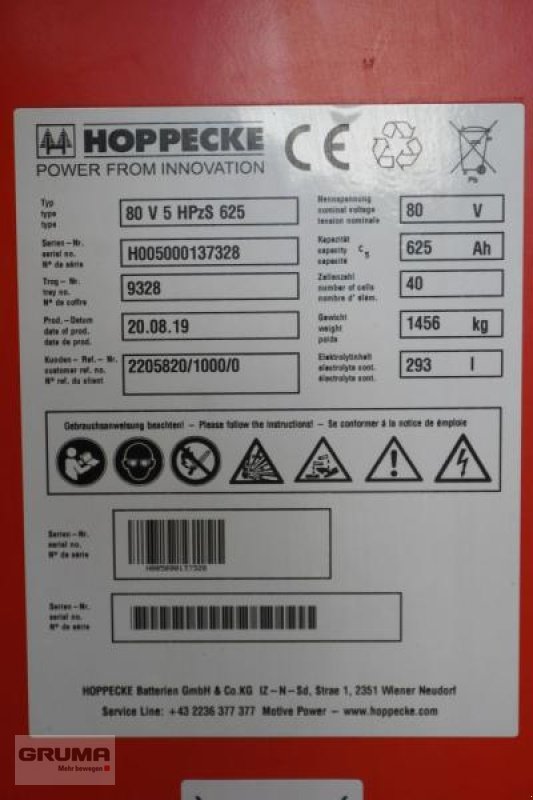 Sonstige Teile typu Hoppecke  80 Volt 5 PzS 625 Ah, Gebrauchtmaschine v Friedberg-Derching (Obrázek 5)