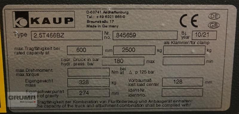 Sonstige Teile typu Kaup 2,5T466BZ, Gebrauchtmaschine v Friedberg-Derching (Obrázek 4)