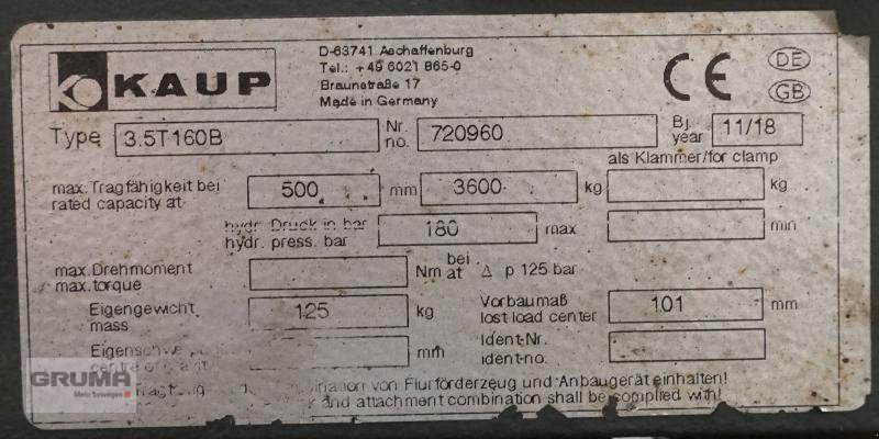 Sonstige Teile typu Kaup 3,5T 160B B = 1150 mm, Gebrauchtmaschine w Friedberg-Derching (Zdjęcie 4)