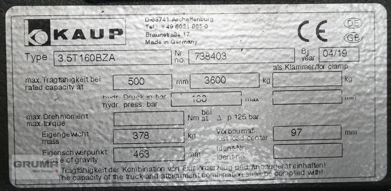Sonstige Teile Türe ait Kaup 3,5T160BZA, Gebrauchtmaschine içinde Friedberg-Derching (resim 5)