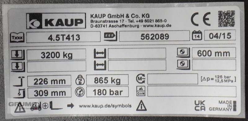Sonstige Teile типа Kaup 4,5T 413, Gebrauchtmaschine в Friedberg-Derching (Фотография 4)
