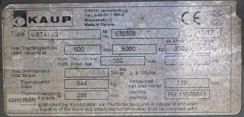 Sonstige Teile des Typs Kaup 4,8T411G, Gebrauchtmaschine in Friedberg-Derching (Bild 5)