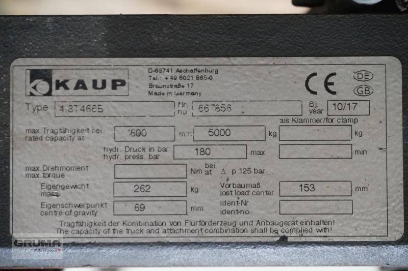 Sonstige Teile del tipo Kaup KAUP 4,8T466B, Breite 1350 mm, Gebrauchtmaschine In Friedberg-Derching (Immagine 4)