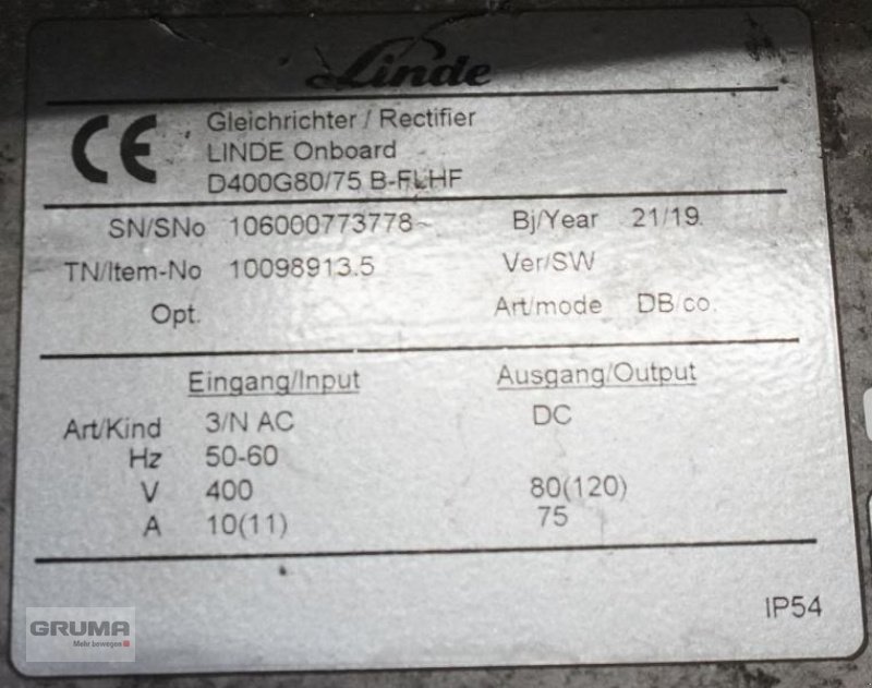 Sonstige Teile tip Linde D400G80/75 B-FLHF, Gebrauchtmaschine in Friedberg-Derching (Poză 4)