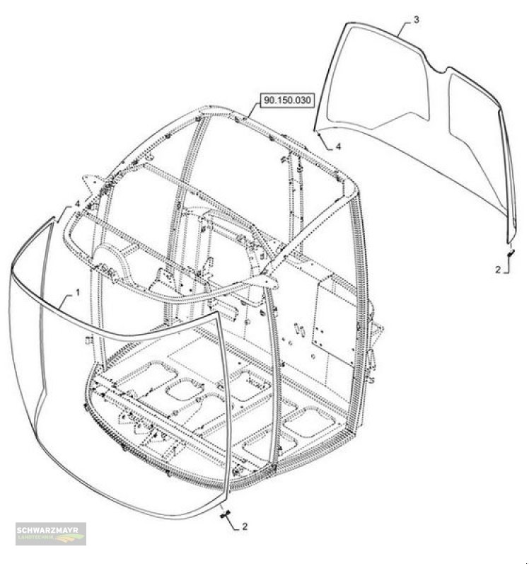 Sonstige Teile typu New Holland Frontscheibe zu New Holland FR 9050 Feldhäcksler, Neumaschine v Gampern (Obrázek 1)