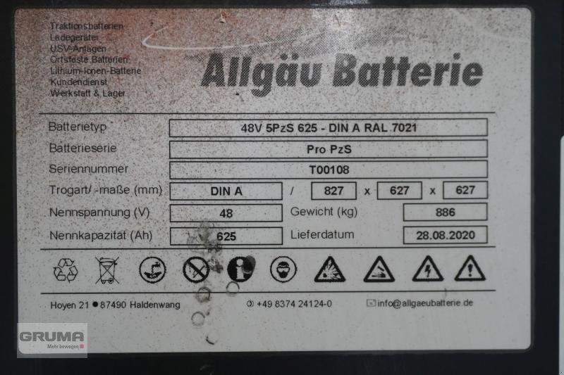 Sonstige Teile Türe ait Sonstige 48 Volt 5 PzS 625 Ah, Gebrauchtmaschine içinde Friedberg-Derching (resim 6)