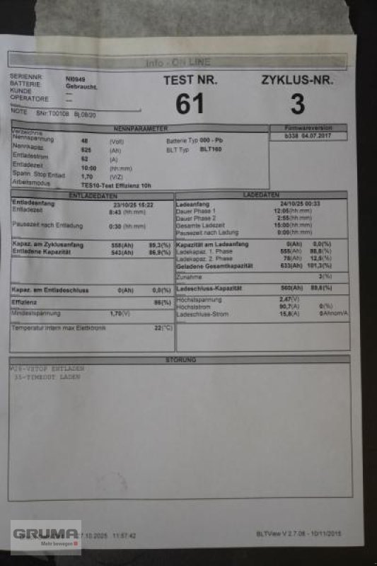 Sonstige Teile Türe ait Sonstige 48 Volt 5 PzS 625 Ah, Gebrauchtmaschine içinde Friedberg-Derching (resim 7)