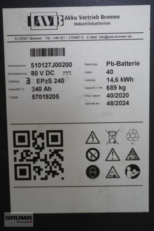 Sonstige Teile typu Sonstige 80 Volt 3 PzS 240 Ah, Gebrauchtmaschine v Friedberg-Derching (Obrázek 5)