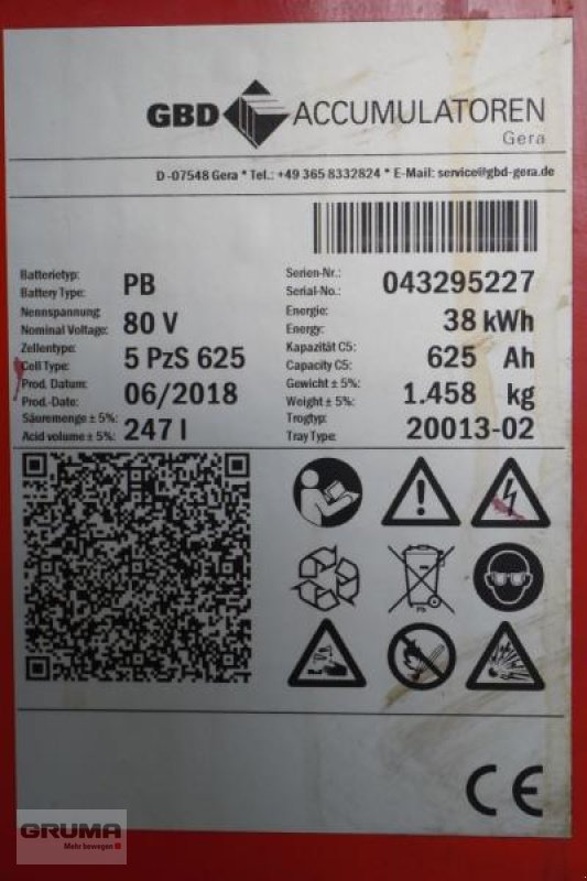 Sonstige Teile tipa Sonstige 80 Volt 5 PzS 625 Ah, Gebrauchtmaschine u Friedberg-Derching (Slika 5)