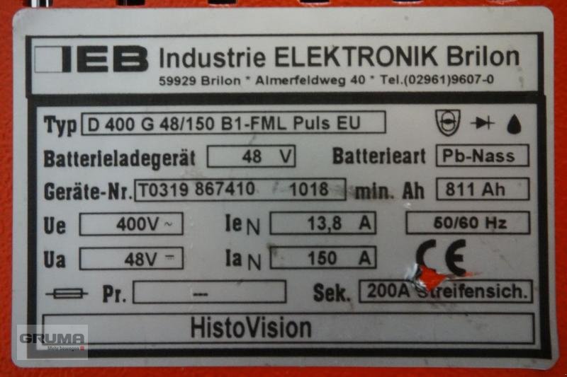 Sonstige Teile tipa Sonstige D 400 G 48 V/150 A B1-FML, Gebrauchtmaschine u Friedberg-Derching (Slika 6)
