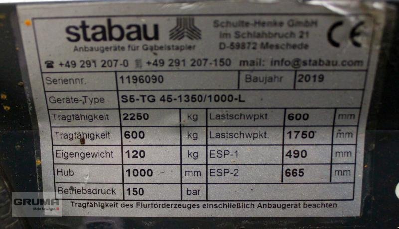 Sonstige Teile des Typs Stabau S5-TG 45-1350/1000, Gebrauchtmaschine in Friedberg-Derching (Bild 4)