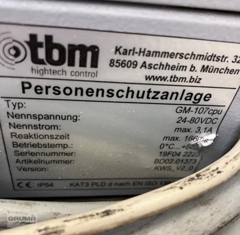 Sonstige Teile типа TBM Personenschutzanlage GM-107cpu, Gebrauchtmaschine в Friedberg-Derching (Фотография 2)