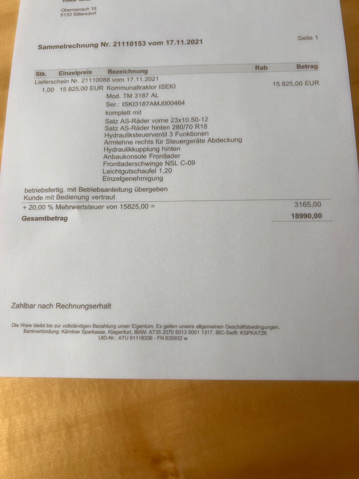 Sonstige Traktoren του τύπου Iseki TM 3187 AL, Gebrauchtmaschine σε Sittersdorf (Φωτογραφία 1)