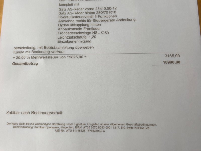 Sonstige Traktoren des Typs Iseki TM 3187 AL, Gebrauchtmaschine in Sittersdorf (Bild 1)