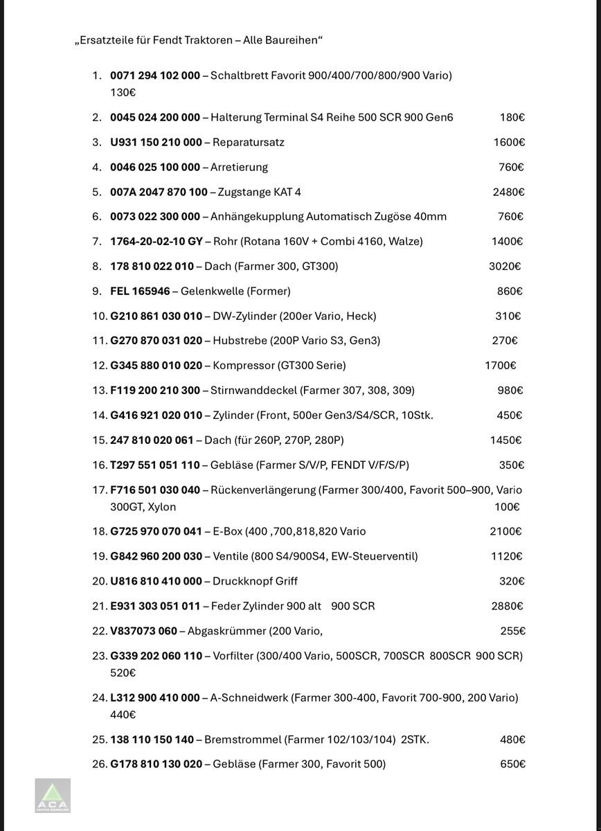 Sonstige Traktorteile des Typs Fendt Ersatzeile 400-900  SCR,S4,Com3 Xylon,GT Farmer, Neumaschine in Markt Hartmannsdorf (Bild 1)