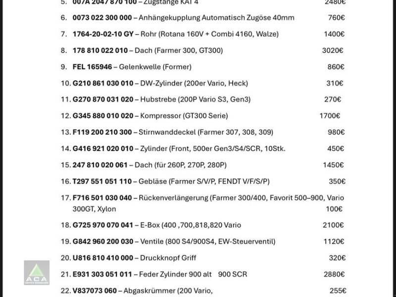 Sonstige Traktorteile des Typs Fendt Ersatzeile 400-900  SCR,S4,Com3 Xylon,GT Farmer, Neumaschine in Markt Hartmannsdorf (Bild 1)