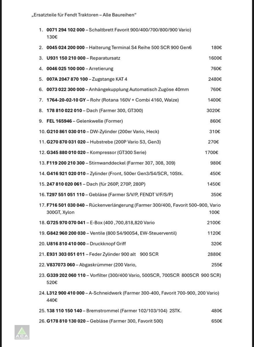 Sonstige Traktorteile of the type Fendt Ersatzeile 400-900  SCR,S4,Com3 Xylon,GT Farmer, Neumaschine in Markt Hartmannsdorf (Picture 1)